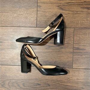 J. Crew Black Block Heel Pumps